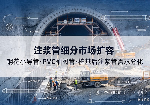 西沙注浆管细分市场扩容，隧道钢花小导管、PVC 袖阀管、桩基后注浆管需求分化
